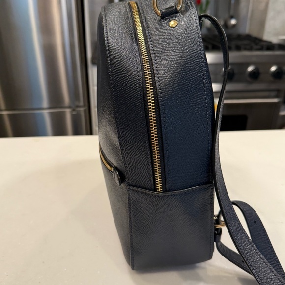 COACH Jordan Navy Blue Leather Backpack  Gold Hardware F76624 NWOT - Picture 14 of 15